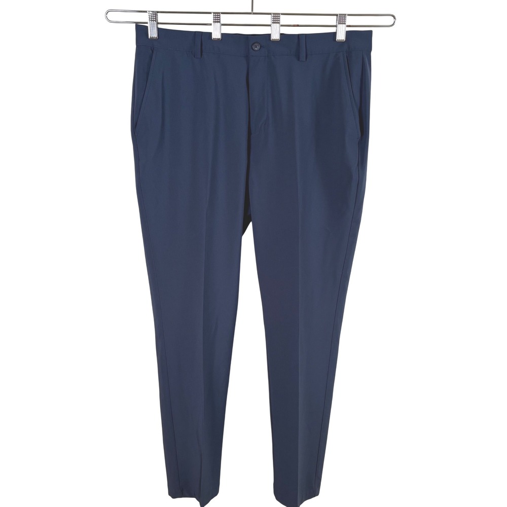 Greg Norman Mens Blue Golf Pants 35x30‎ Flat Front Performance Fabric Athletic